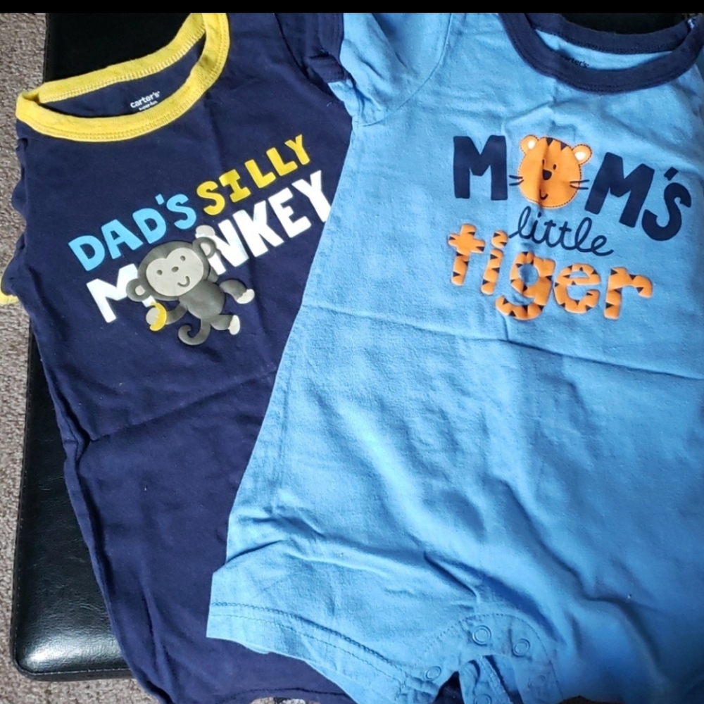 Set Of 2 Carter's Rompers for boys 12 months